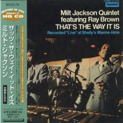 Milt Jackson Quintet Featuring Ray Brown That's The Way It Is Фирменный CD 