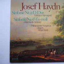 HAYDN Sinfonie Nr. 31 D-Dur (Mit dem Hornsignal) Sinfonie Nr. 45 fis-moll (Abschieds-Sinfonie) Виниловая пластинка 