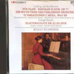 BEETHOVEN   HAYDN Für Elise • Fantasie H-Dur, Op. 77 / Die Wuth Über Den Verlornen Groschen / 32 Variationen C-Moll, WoO 80 / Klaviersonate Nr. 62 Es-Dur Фирменный CD 