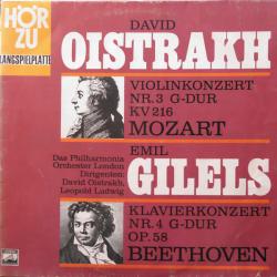 Beethoven, Mozart, Emil Gilels, David Oistrakh Piano Concerto No. 4, Violin Concerto No. 3 Виниловая пластинка 