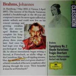 BRAHMS Symphony No. 2, Haydn Variations, Tragic Overture Фирменный CD 