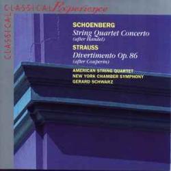 SCHOENBERG   STRAUSS String Quartet Concerto (After Handel) / Divertimento, Op. 86 (After Couperin) Фирменный CD 