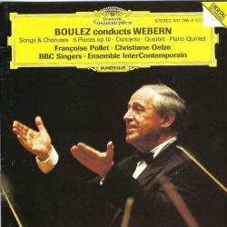 WEBERN Boulez Conducts Webern: Songs & Choruses · 5 Pieces Op. 10 · Concerto · Quartet · Piano Quintet Фирменный CD 