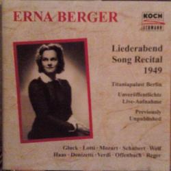 ERNA BERGER Liederabend = Song Recital (1949) Фирменный CD 