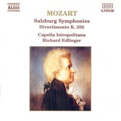 MOZART Salzburg Symphonies / Divertimento K. 205 Фирменный CD 