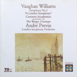 Ralph Vaughan Williams, André Previn Symphony No. 2 "A London Symphony" / Concerto Accedemico / The Wasps: Overture Фирменный CD 