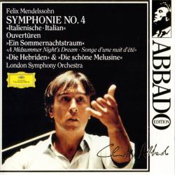 MENDELSSOHN / CLAUDIO ABBADO Symphony No.4 'Italian' / Ouverturen Фирменный CD 