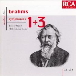 BRAHMS, Günter Wand Symphonies 1&3 Фирменный CD 
