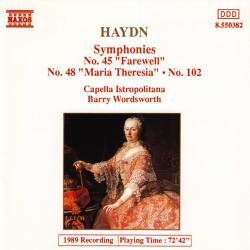 HAYDN Symphonies (No. 45 "Farewell" / No. 48 "Maria Theresia" / No. 102) Фирменный CD 