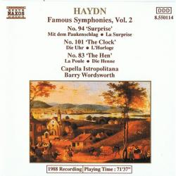 HAYDN Famous Symphonies, Vol 2: No. 94 'Surprise' • No. 101 'The Clock' • No. 83 'The Hen' Фирменный CD 