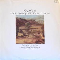 SCHUBERT Drei Sonatinen Op. 137 Für Klavier Und Violine Виниловая пластинка 