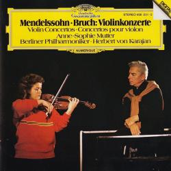 Mendelssohn · Bruch - Anne-Sophie Mutter · Berliner Philharmoniker · Herbert von Karajan Violinkonzerte Фирменный CD 