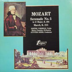 MOZART Serenade N. 5 In D Major, K 204 / March, K 215 Виниловая пластинка 
