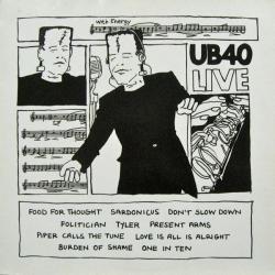UB40 LIVE Виниловая пластинка 