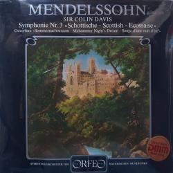 MENDELSSOHN Symphonie Nr. 3 «Schottische» / Ouverture «Sommernachtstraum» Виниловая пластинка 