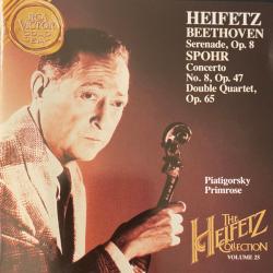 HEIFETZ   BEETHOVEN   SPOHR   PIATIGORSKY   PRIMROSE Serenade Op.8 / Concerto No.8 Op.47 / Double Quartet Op.65 Фирменный CD 