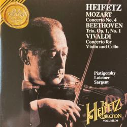 HEIFETZ   MOZART   BEETHOVEN   VIVALDI   PIATIGORSKY   LATEINER   SARGENT Concerto No.4 / Trio Op.1 No.1 / Concerto For Violin And Cello Фирменный CD 