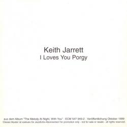 KEITH JARRETT I Loves You Porgy Фирменный CD 