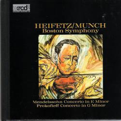 Heifetz   Munch   Boston Symphony Mendelssohn: Concerto In E Minor · Prokofieff: Concerto In G Minor Фирменный CD 