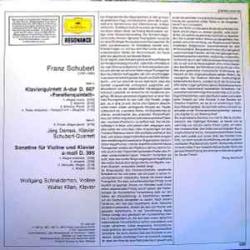 SCHUBERT FORELLEN-QUINTETT  SONATINE A-MOLL Виниловая пластинка 