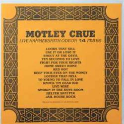 MOTLEY CRUE LIVE HAMMERSMITH ODEON 14 FEB 86 Виниловая пластинка 