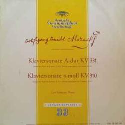 MOZART KLAVIERSONATE A-MOLL KV 310  KLAVIERSONATE A-DUR KV 331 Виниловая пластинка 