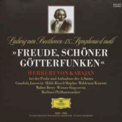 Ludwig van Beethoven, Herbert von Karajan, Gundula Janowitz ∙ Hilde Rössel-Majdan ∙ Waldemar Kmentt, Walter Berry ∙ Wiener Singverein, Berliner Philharmoniker ‎ IX. Symphonie D-Moll »Freude, Schöner Götterfunken« (Herbert Von Karajan Bei Der Probe Und Aufnahme Des 4. Satzes) Виниловая пластинка 