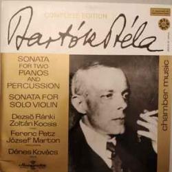BARTOK SONATA FOR TWO PIANOS AND PERCUSSION SONATA FOR SOLO VIOLIN Виниловая пластинка 