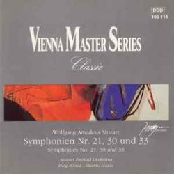 MOZART Symphonien Nr. 21, 30 Und 33 = Symphonies No. 21, 30 And 33 Фирменный CD 