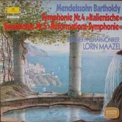 MENDELSSOHN Symphonie Nr. 4 »Italienische« / Symphonie Nr. 5 »Reformations-Symphonie« Виниловая пластинка 