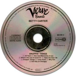 BETTY CARTER Droppin' Things Фирменный CD 