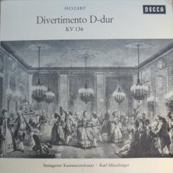 MOZART Divertimento D-Dur, KV 136 Виниловая пластинка 