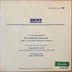 PERGOLESI Concertino Ii, G-dur Виниловая пластинка 