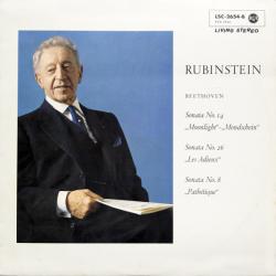 RUBINSTEIN   BEETHOVEN Sonata No. 14 "Moonlight"-"Mondschein" · Sonata No. 26 "Les Adieux" · Sonata No. 8 "Pathétique" Виниловая пластинка 