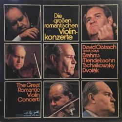 DAVID OISTRAKH Die Grossen Romantischen Violinkonzerte - David Oistrach Spilet / Plays Brahms, Mendelssohn, Tschaikowsky, Dvořák LP-BOX 