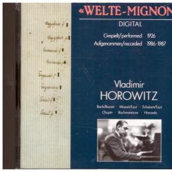 HOROWITZ «Welte-Mignon» Digital · Gespielt = Performed 1926 · Aufgenommen = Recorded 1986 - 1987 Фирменный CD 