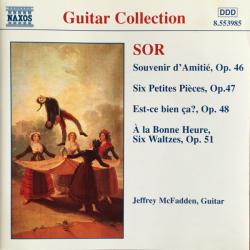 Fernando Sor, Jeffrey McFadden Guitar Music Opp. 46-48, 50 & 51 Фирменный CD 