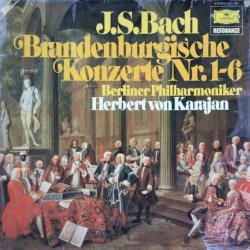 BACH   HERBERT VON KARAJAN Brandenburgische Konzerte Nr. 1-6 / Brandenburg Concertos / Les Concertos Brandebourgeois Виниловая пластинка 
