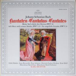 BACH   KARL RICHTER Kantaten (Meine Seel Erhebt Den Herren, BWV 10 • Ach Herr, Mich Armen Sünder, BWV 135 • Ein Ungefärbt Gemüte, BWV 24) Виниловая пластинка 