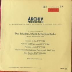 BACH RALPH KIRKPATRICK Toccata G-Dur, BWV 916 / Fantasie Und Fuge A-Moll BWV 904 / Fantasie C-Moll BWV 906 / Chromatische Fantasie Und Fuge D-Moll BWV 903 / Vier Duette BWV 802-805 Виниловая пластинка BACH RALPH KIRKPATRICK Toccata G-Dur, BWV 916 / Fantasie Und Fuge A-Moll BWV 904 / Fantasie C-Moll BWV 906 / Chromatische Fantasie Und Fuge D-Moll BWV 903 / Vier Duette BWV 802-805 Виниловая пластинка