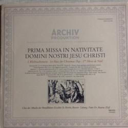 Chor Der Mönche Der Benediktiner-Erzabtei St. Martin, Beuron Prima Missa In Nativitate Domini Nostri Jesu Christi - Erste Weihnachtsmesse - First Mass For Christmas Day - Première Messe De Noël Виниловая пластинка 
