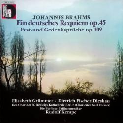 BRAHMS   ELISABETH GRUMMER   DIETRICH FISCHER-DIESKAU Ein Deutsches Requiem Op.45 - Fest-Und Gedenksprüche Op.109 LP-BOX 